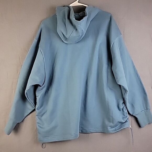 Adidas Blue‎ French Terry Cinch Pullover Hoodie Size Small NWT - Picture 8 of 11